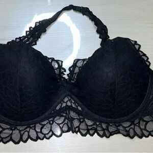Victorias Secret Pink Bra Underwire Size Large (DD) Black Pre-owned